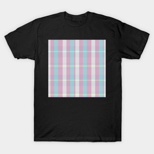 Pastel  Aesthetic Artair 2 Hand Drawn Textured Plaid Pattern T-Shirt by GenAumonier